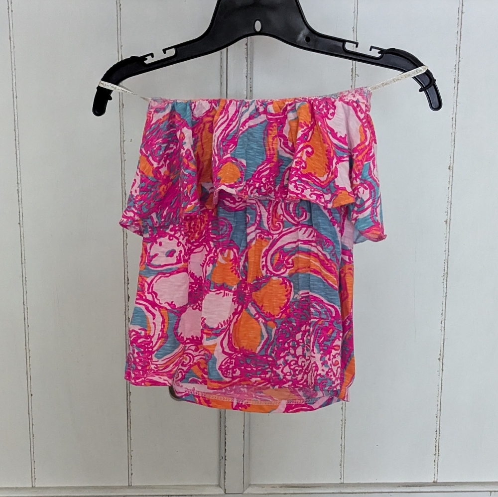 Lilly Pulitzer Ruffle Tube Top